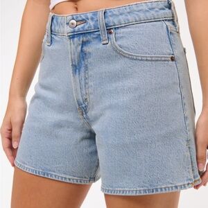 Abercrombie & Fitch Light Blue Jean Shorts - Dad Shorts - Curve Love